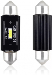 Set becuri LED CANBUS C5W 1 SMD 39mm Alb 12/24V 