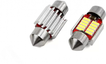 Set becuri LED CANBUS sofit compatibil C5W 10 SMD 31mm Alb 12/24V 