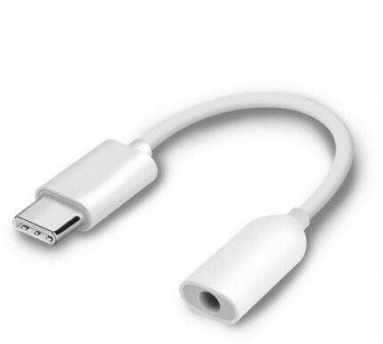 Adaptor audio auxiliar pentru telefon conector USB Type-C la Jack 3.5mm mama Alb 