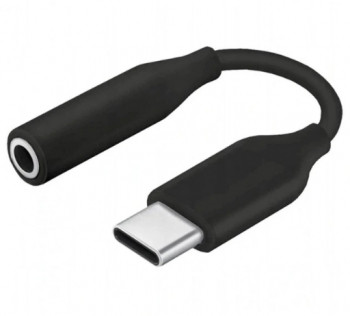 Adaptor audio premium cu mufa Type-C si Jack 3.5mm Negru 