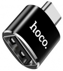 Adaptor OTG Hoco UA5 - USB-A la USB Type-C Plug & Play 480Mbps - Negru 