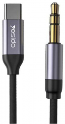 Cablu Adaptor Type-C la Jack C1985 Black 