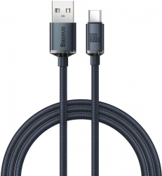 Cablu Incarcare si Transfer Date USB la Type-C Putere 100W Nylon Lungime 1.2m C381 Negru 