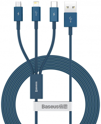Cablu de Date USB la Type-C Micro-USB Lightning Fast Charging 3.5A 1.5m C748 Baseus Superior Series CAMLTYS 03 C748 Blue 