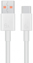 Cablu de Date USB la Type-C Super Fast Charging 6A 66W 1m C750 White Bulk Packing 