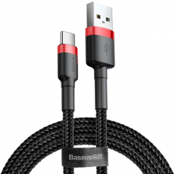 Cablu de Date USB Type-C 2A 2m C947 Red Black 