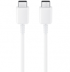 Cablu de incarcare si transfer date Samsung USB Type-C la USB Type-C Fast Charge 25W 1.8m lungime Alb 