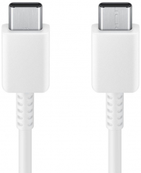 Cablu de incarcare si transfer date Samsung USB Type-C la USB Type-C Fast Charge 3A 1.8m lungime Alb 