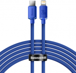 Cablu Incarcare si Transfer Date Type-C Compatibil Lightning Putere 20W Aluminiu Lungime 2m C373 Blue 
