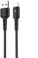 Cablu Incarcare si Transfer Date USB-A la Type-C 10WUniversal Lungime 1.2m Cupru C281 Negru 