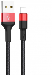 Cablu Incarcare si Transfer Date USB-A la Type-C 10WUniversal Lungime 1m Aluminiu C291 Negru/Red 