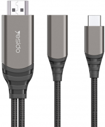 Cablu Video Adaptor Type-C la HDMI Type-C 4K 60Hz 2m C1927 Yesido HM07 C1927 Black 