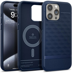 Carcasa de protectie compatibila cu iPhone 15 Pro Caseology Parallax MagSafe H271 PC Midnight Blue 