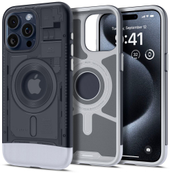 Carcasa de protectie compatibila cu iPhone 15 Pro Classic C1 MagSafe H247 PC Graphite 