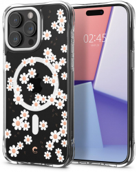 Carcasa de protectie compatibila cu iPhone 15 Pro Cyrill Cecile MagSafe H209 PC Alba Daisy 