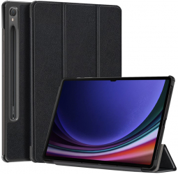 Carcasa de protectie compatibila cu Samsung Galaxy Tab S9 Microfibra FoldPro T75 Negru 