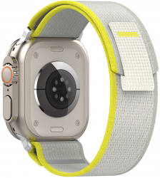 Curea pentru Apple Watch 1/2/3/4/5/6/7/8/SE/SE 2 38/40/41mm Watchband F780 Yellow/Gray 