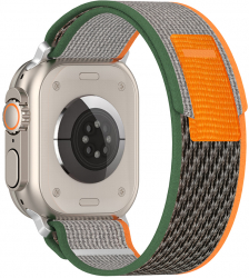 Curea pentru Apple Watch 1/2/3/4/5/6/7/8/SE/SE 2 38/40/41mm Watchband F781 Green/Orange 