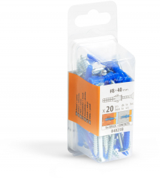 Diblu + Surub 8 X 40mm- 20 Buc. / Pachet EV2638 