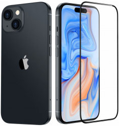 Folie de protectie anti-amprente pentru iPhone 15 Plus Negru 