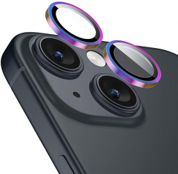 Folie de protectie camera pentru iPhone 15/15 Plus Argintiu 