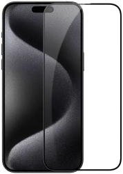 Folie de sticla compatibila cu iPhone 15 Pro Max Negru 