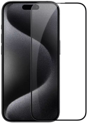 Folie de sticla compatibila cu iPhone 15 Pro Negru 