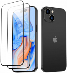 Folie pentru iPhone 15/15 Pro set 2 Screen Shield M476 Sticla securizata Clear 