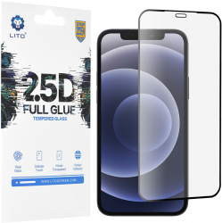 Folie sticla compatibila cu iPhone 12/12 Pro Negru 