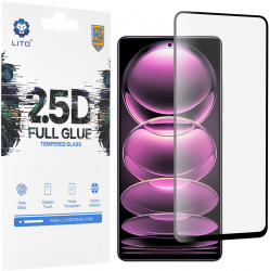 Folie sticla compatibila cu Xiaomi Redmi Note 12 Pro 5G/12 Pro+/ Poco X5 Pro Negru 