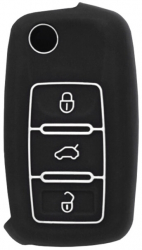 Husa cheie auto compatibila cu VW Passat B5/B6 /Skoda/Seat Premium Silicon Negru 