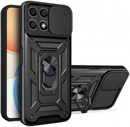 Husa de protectie compatibila cu Honor X8a PU Negru 