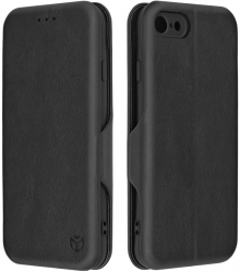 Husa de protectie compatibila cu iPhone 6/ 6S Piele ecologica Negru 