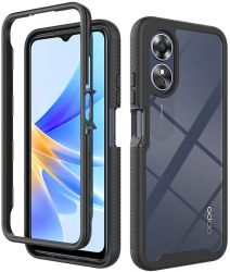 Husa Protectie pentru Oppo A17 + Folie UltraX Defense360 Pro G1738 Lexgard Negru 