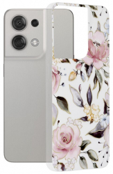 Husa de protectie compatibila cu Oppo Reno 8 5G Marble Series TPU Chloe White Multicolor 