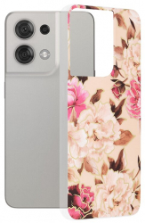 Husa de protectie compatibila cu Oppo Reno 8 Marble Series TPU Mary Berry Nude Multicolor 