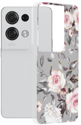 Husa de protectie compatibila cu Oppo Reno 8 Pro Marble Series TPU Bloom of Ruth Gray Multicolor 