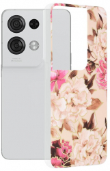 Husa de protectie compatibila cu Oppo Reno 8 Pro Marble Series TPU Mary Berry Nude Multicolor 