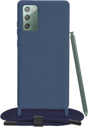 Husa pentru Samsung Galaxy Note 20 4G/Note 20 5G Techsuit Crossbody Lanyard Blue 