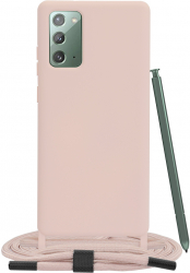 Husa pentru Samsung Galaxy Note 20 4G/Note 20 5G Techsuit Crossbody Lanyard Pink 