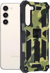 Husa de protectie compatibila cu Samsung Galaxy S23 Plus PU Camuflaj 