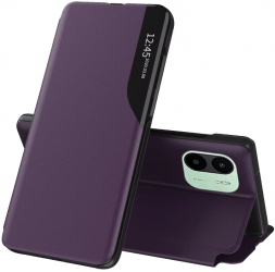 Husa de protectie compatibila cu Xiaomi Redmi A1/A2 Piele ecologica Mov 