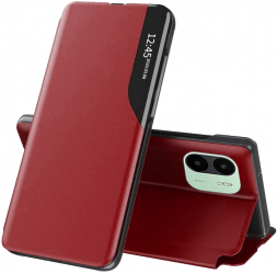 Husa de protectie compatibila cu Xiaomi Redmi A1/A2 Piele ecologica Rosu 