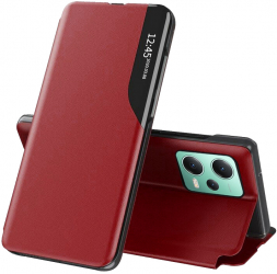 Husa de protectie compatibila cu Xiaomi Redmi Note 12 5G/Poco X5 Piele ecologica Rosu 