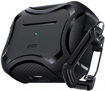 Husa de protectie pentru casti compatibila cu Apple AirPods 1/2 Cyber Armor HaloLock TPU Negru 