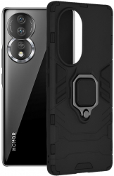 Husa Cu Grad Ridicat de Protectie pentru Honor 80 Sleek Defense B2525 Thermoresistant plastic Intense Darkness 