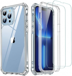 Husa pentru iPhone 13 Pro + 2x Folie Air Armor Z501 Clear 