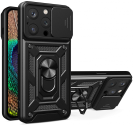 Husa pentru iPhone 14 Pro CamShield Series Poliuretan Black 