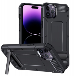 Husa Protectie pentru iPhone 14 Pro Lightweight Hybrid Armor Kickstand G576 Metal Negru 