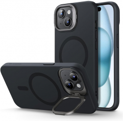 Husa pentru iPhone 15 Cloud Soft HaloLock Kickstand S36 Black 